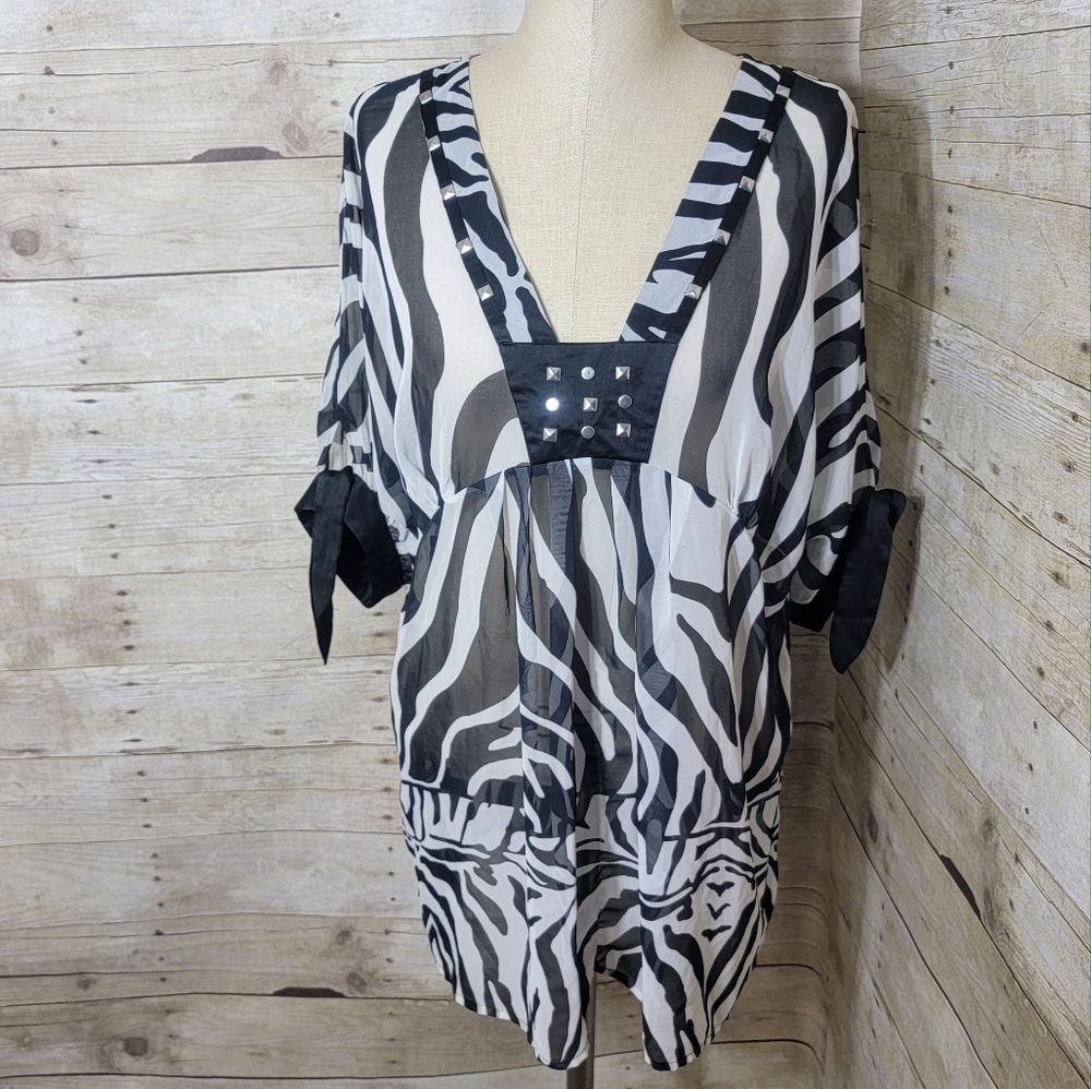 Sheer Erin B blouse/cover up size L